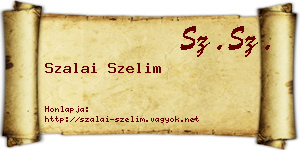 Szalai Szelim névjegykártya